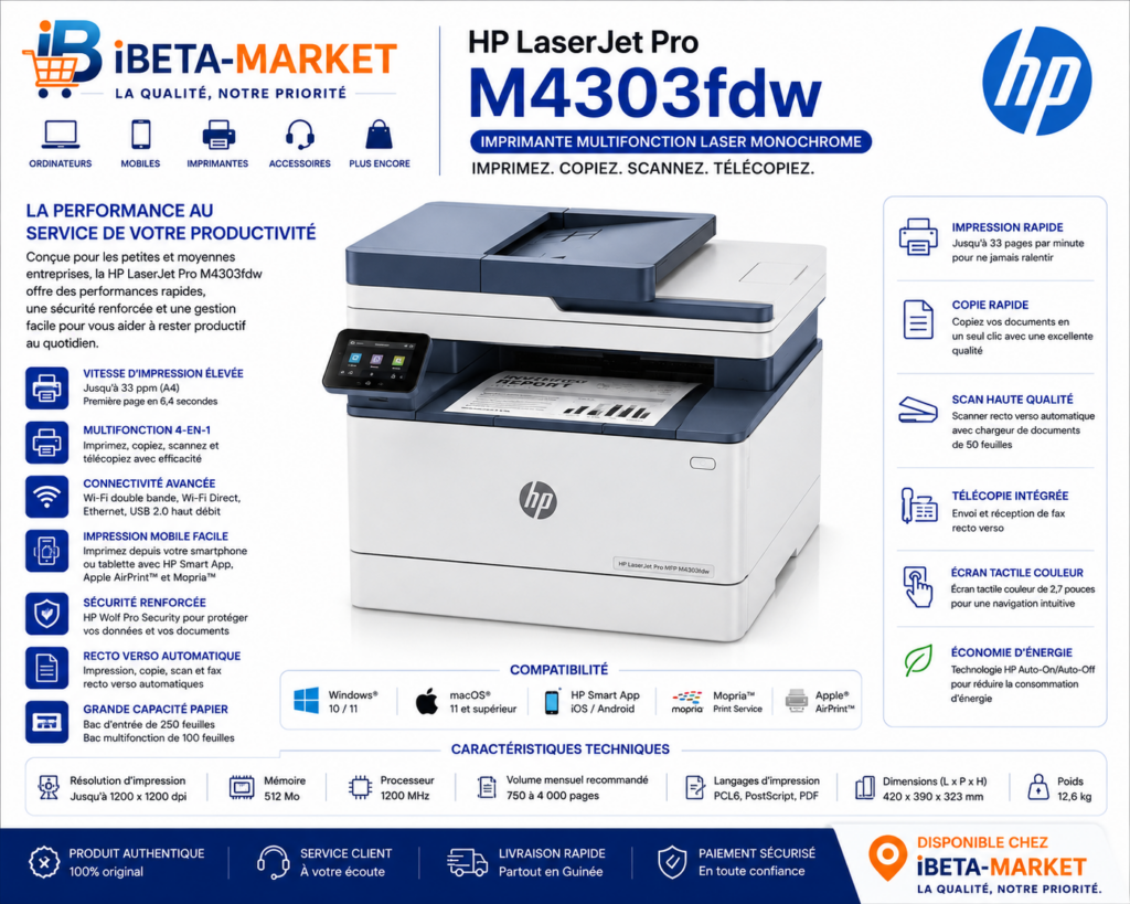 IMPRIMENTE HP M 4303FDW