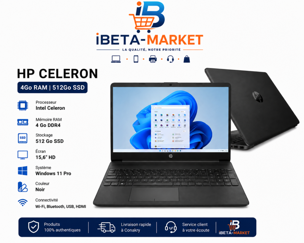 LAPTOP HP CELERON BLACK