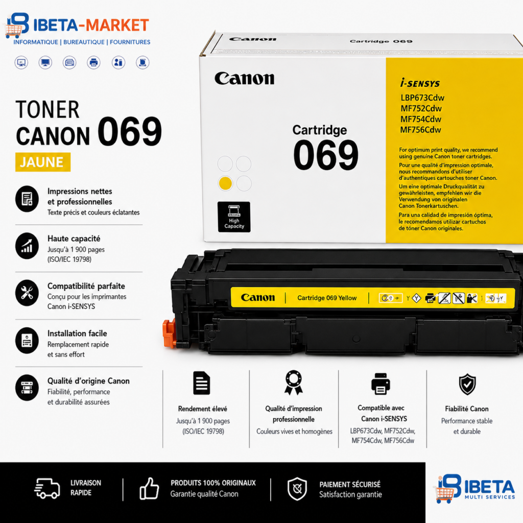 TONER CANON 069 JAUNE