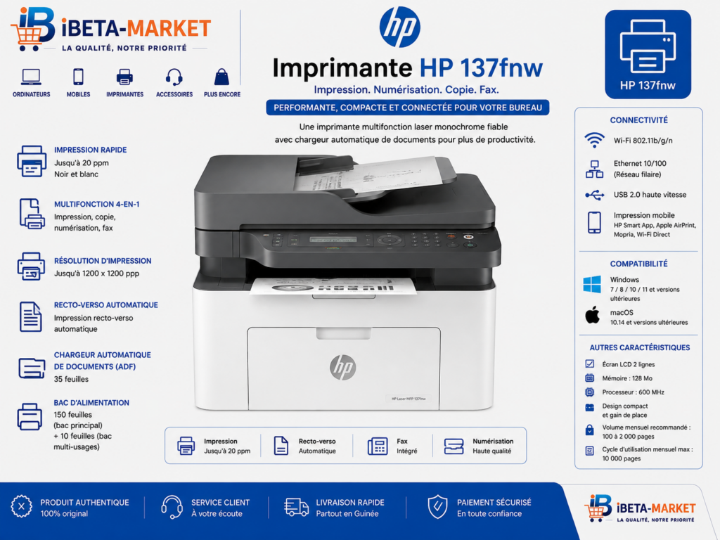 IMPRIMENTE HP M 137FNW
