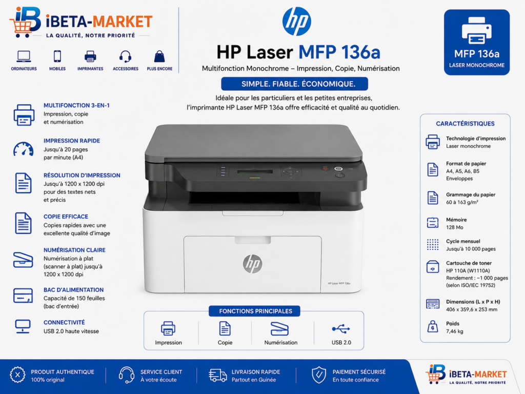 Imprimente hp m 136a
