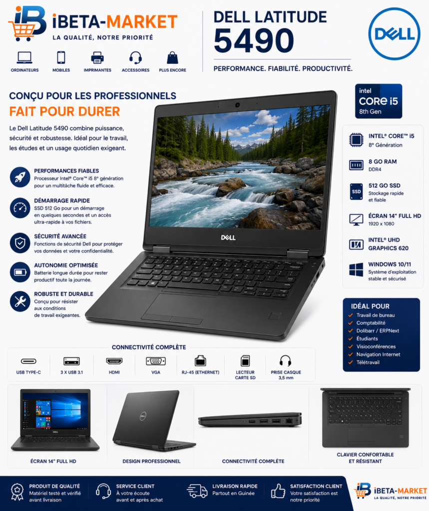 OBOX DELL LATITUDE 5490 CI5 8GO 512SSD
