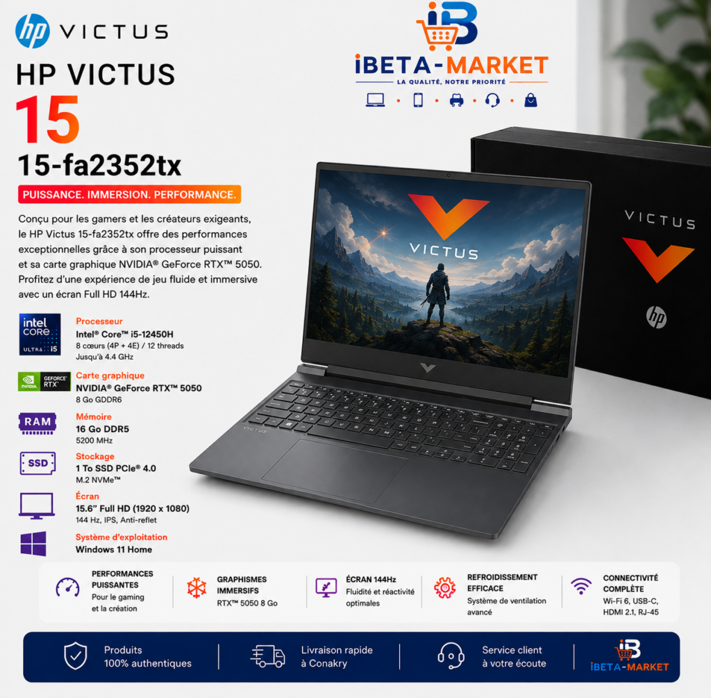 LAPTOP HP VICTUS I7 16GO 1TB 8GO NVIDIA